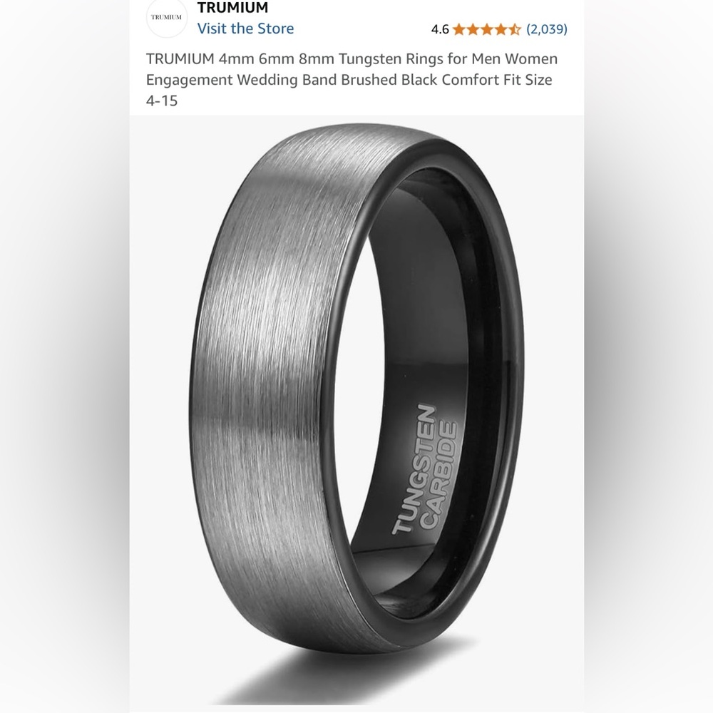 NWB Trumium Black Ring